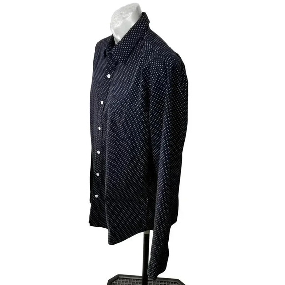 J Crew Navy Dot Slim Size XL  New Mens Shirt - Picture 3 of 5